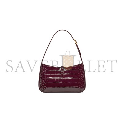 YSL LE 5 À 7 IN CROCODILE-EMBOSSED PATENT LEATHER 657228AAGKR6581 (23*16*6.5cm)
